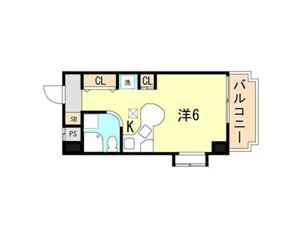 ラ・パルフェ・ド・ファシリテ(ワンルーム/2階)の間取り写真