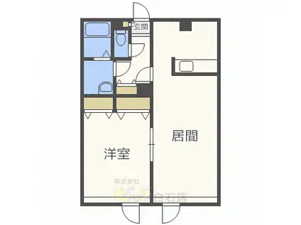 センチュリーパークハイツ(1LDK/1階)の間取り写真