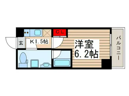 CREVISTA綾瀬(1K/1階)の間取り写真