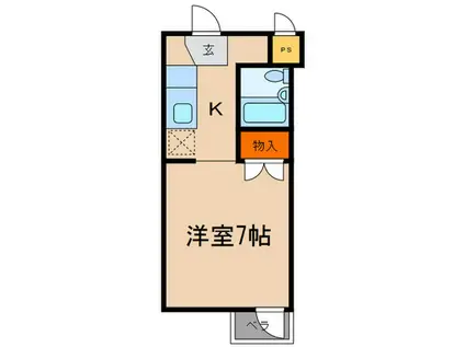 シェモアキタガワ(1K/3階)の間取り写真