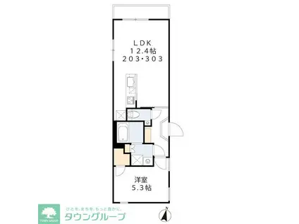 ISD下高井戸(1LDK/2階)の間取り写真