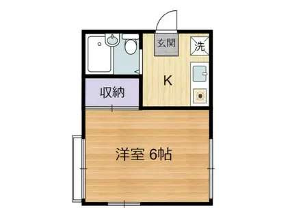 依田ハイツ(1K/1階)の間取り写真
