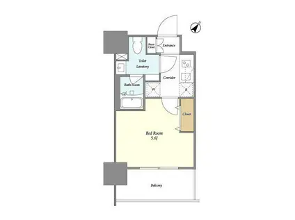 LA DOUCEUR四ツ木イースト(1K/3階)の間取り写真