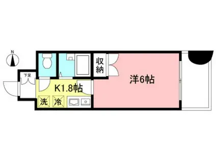 悠々スクアール相模大野(1K/3階)の間取り写真