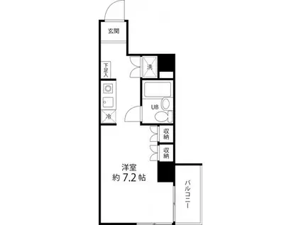 ドミトリー原町田(ワンルーム/4階)の間取り写真