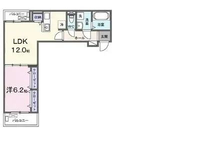 アレグリア(1LDK/2階)の間取り写真