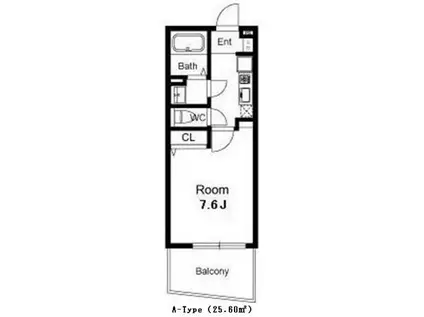 ルクレ阿波座レジデンス(1K/5階)の間取り写真