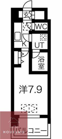 ノース VILLAGE 伍番館(1K/3階)の間取り写真