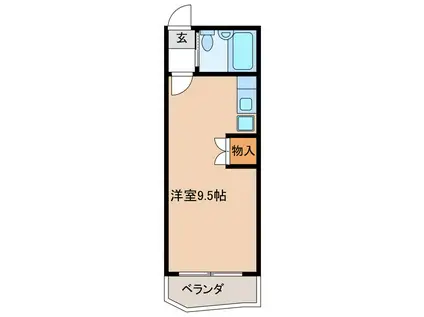 メゾン・ド・スプラッシュ(ワンルーム/2階)の間取り写真