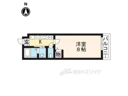 ウィズ大宮通(1K/4階)の間取り写真