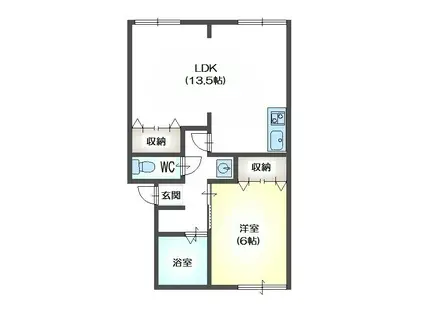 NNトピア(1LDK/2階)の間取り写真