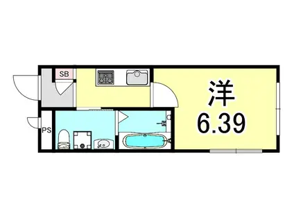 グランハウス甲子園(1K/1階)の間取り写真