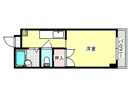 サンクレア瀬名川(ワンルーム/2階)の間取り写真