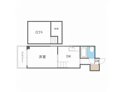 サニーコート粉浜(1DK/4階)の間取り写真