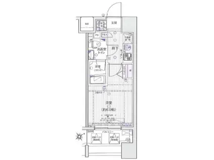 ザ・ヴァレッシア蒲田シティ(1K/11階)の間取り写真