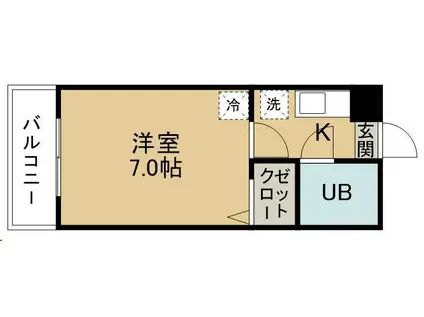 メゾンドエトワール2(1K/2階)の間取り写真