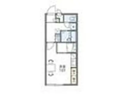 レオパレスローズメロー(1K/1階)の間取り写真