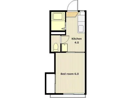 ラフィーネ綱島(1K/1階)の間取り写真