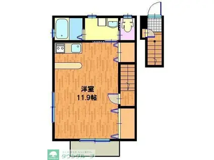 スプランディード(1K/2階)の間取り写真