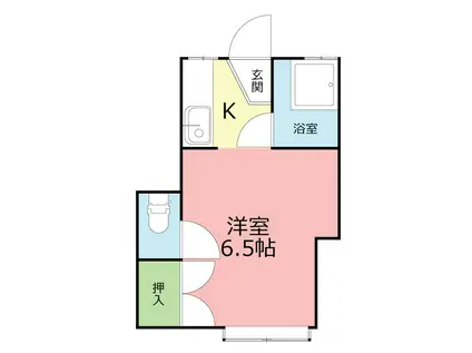 首藤アパート(ワンルーム/1階)の間取り写真