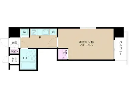 日神パレステージ三田(1K/6階)の間取り写真