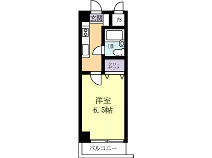 サリースマイル(1K/4階)の間取り写真