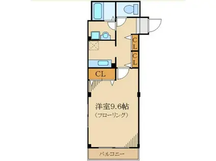 プレンソレイユ(1K/2階)の間取り写真