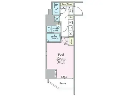 クレストコート蔵前レジデンス(1K/4階)の間取り写真