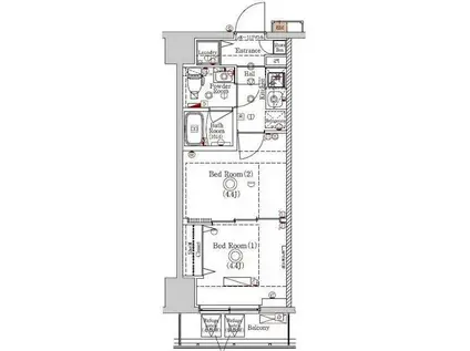 ラフィスタ川崎4(2K/6階)の間取り写真