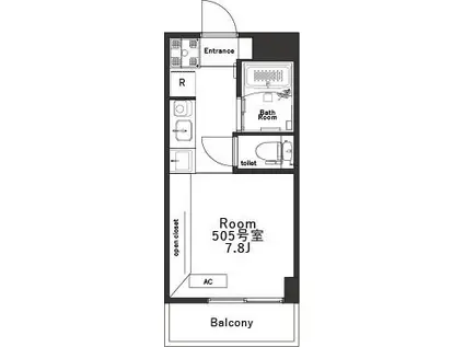 BELLEVIAGE YOKOHAMA(ワンルーム/5階)の間取り写真