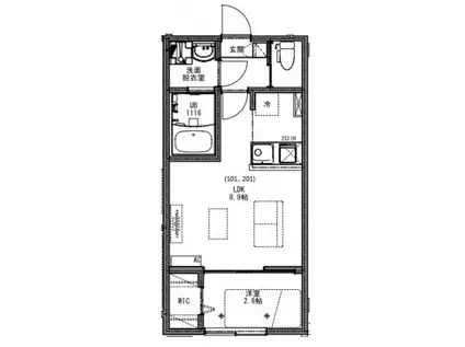 KEIAI RESIDENCE 小岩(1LDK/1階)の間取り写真