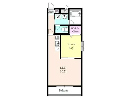 グレイスコート(1LDK/4階)の間取り写真