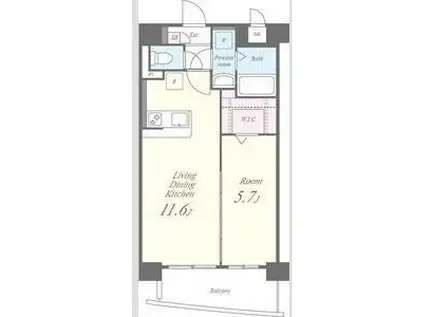 プレアデス(1LDK/1階)の間取り写真