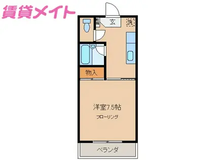 エミュHIRATA(1K/3階)の間取り写真