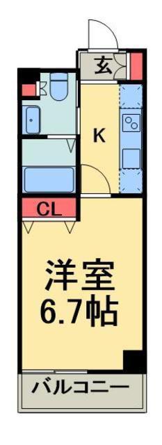 エスティメゾン大島(1K/9階)の間取り写真