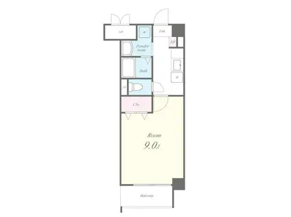 ＪＲ長崎本線 鍋島駅 車で7分 4階建 築18年(1K/1階)の間取り写真