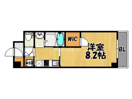 LUCE(1K/3階)の間取り写真