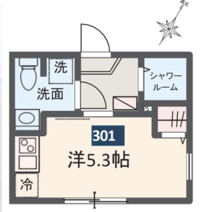 MELDIA浅草II(ワンルーム/3階)の間取り写真