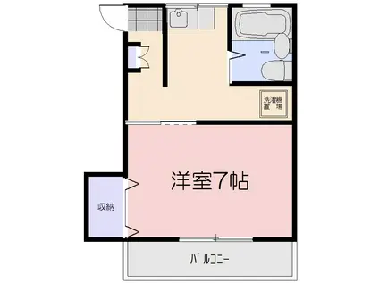 フィレンツェ(1K/2階)の間取り写真