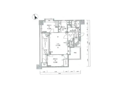 アーバンパレス久留米センターステージ(2LDK/11階)の間取り写真