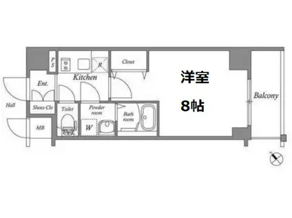 エスリード京都吉祥院(1K/7階)の間取り写真