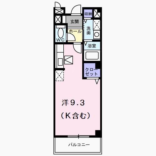 エピナールいしおか(ワンルーム/1階)の間取り写真