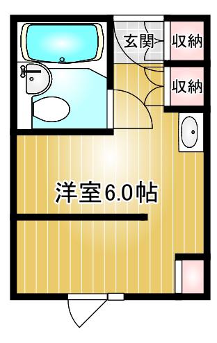 東カン名古屋キャステール(ワンルーム/6階)の間取り写真