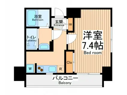 プライマルマチダ(1K/2階)の間取り写真