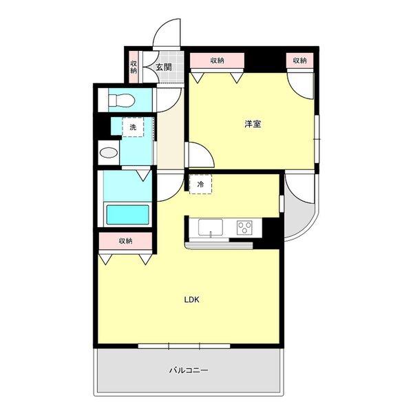 プライムアーバン仙台五橋(1LDK/14階)の間取り写真