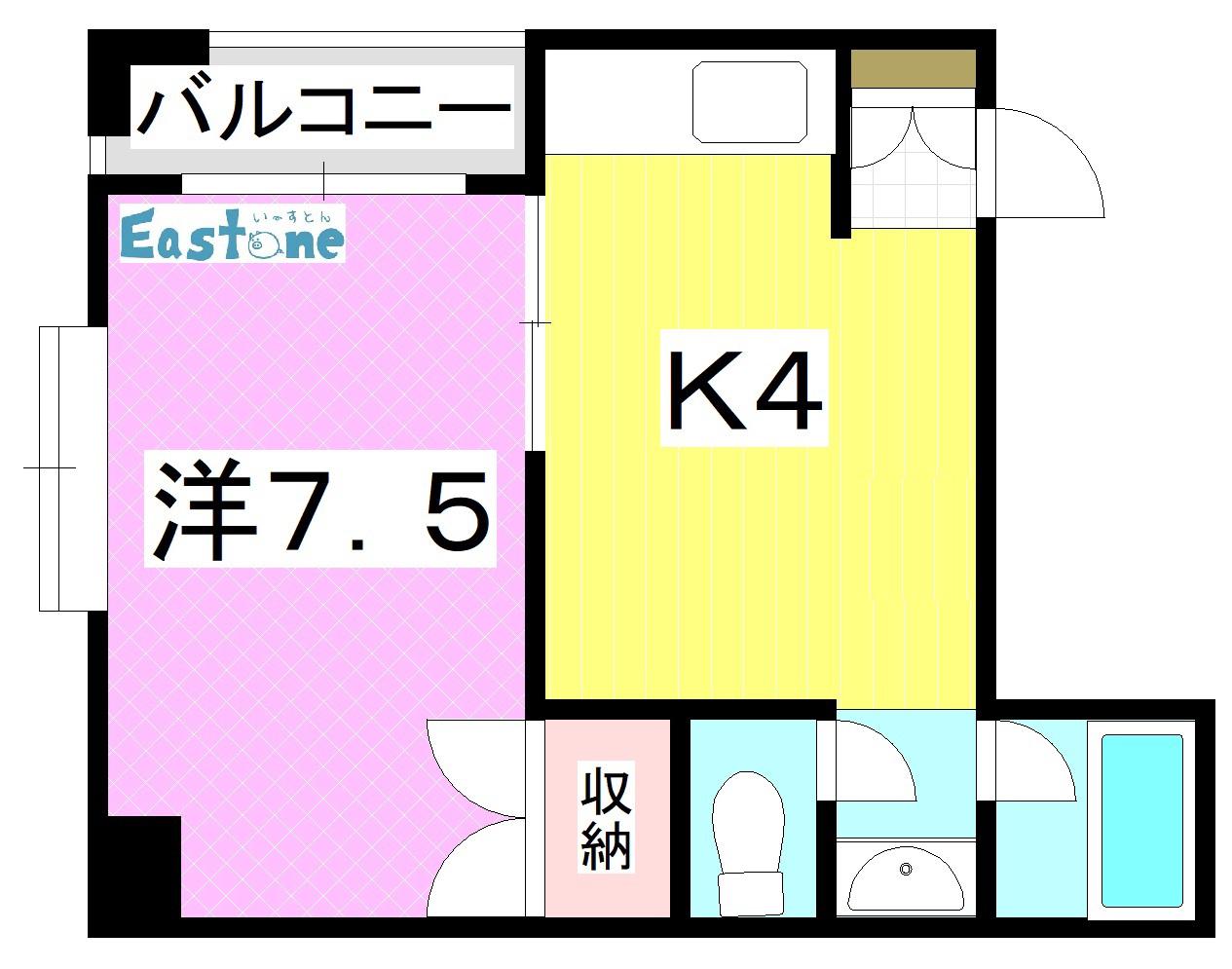 メゾン郡元(1K/1階)の間取り写真