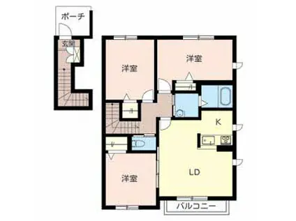 シャーメゾン明姫南(3LDK/2階)の間取り写真