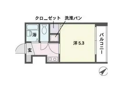 ピエ・タ・テール(1K/4階)の間取り写真