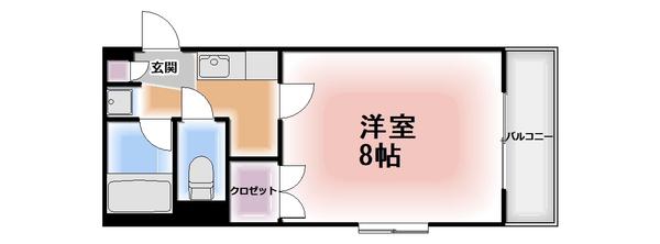 セレクシオン(1K/3階)の間取り写真