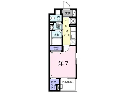 CASA VERDE(1K/3階)の間取り写真